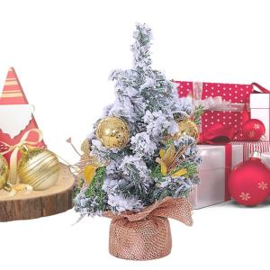 Small Christmas Tree for Home | Table Centerpiece Christmas Tree | Holiday Home Accents, Charming Tabletop Christmas Tree, Burlap Base Tree, Seasonal Table Centerpieces