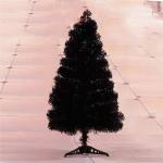 Leichter Tisch-Weihnachtsbaum mit Ständer for kleine Weihnachtsdekoration, PVC-Tannenbaum, Kleiner Weihnachtsbaum, mehrfarbiger künstlicher Weihnachtsbaum(Black,90cm/3ft)