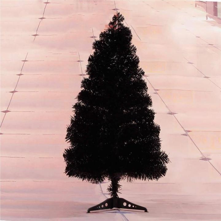 Leichter Tisch-Weihnachtsbaum mit Ständer for kleine Weihnachtsdekoration, PVC-Tannenbaum, Kleiner Weihnachtsbaum, mehrfarbiger künstlicher Weihnachtsbaum(Black,90cm/3ft)