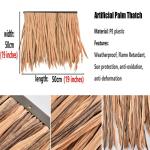 6 PCS Mexikanisches Palmendach, 50 X 50 cm Kunststoff-Strohdach-Rolle Tiki-Hüttenstange Dachstange Dachterrasse Sonnenschirm Entenboot Strohdekoration (Color : Yellow-1)