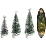 Weihnachtsbaum Klein mit Beleuchtung 3PCS Tisch Mini Weihnachtsbaum Geschmückt mit LED Lichterkette Tabletop Kleiner Weihnachtsbaum Mini Tannenbaum Künstlich Klein Weihnachtsdeko