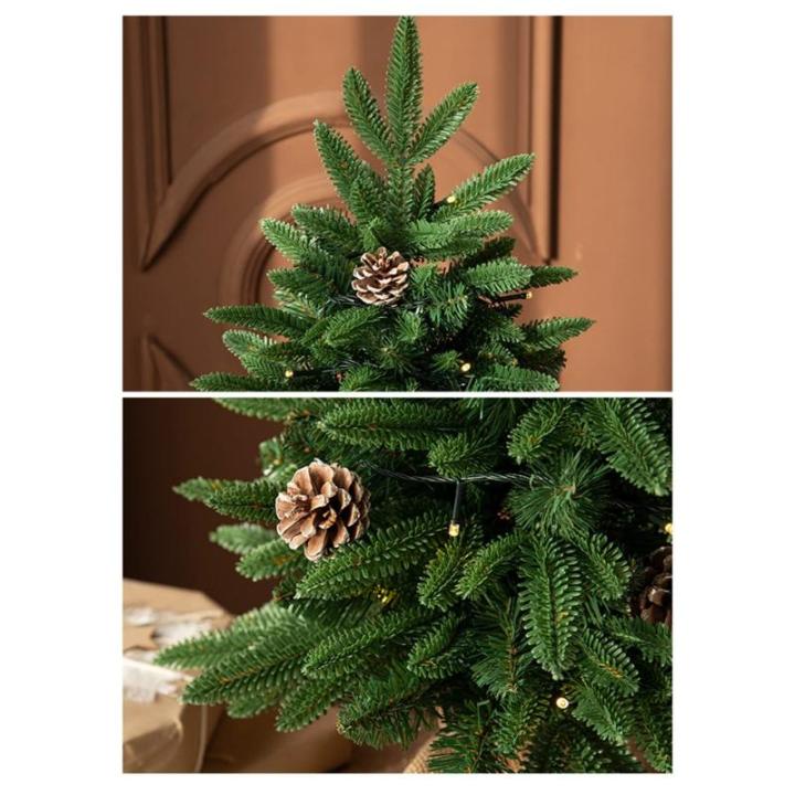 Mini-Weihnachtsbaum aus PE, gemischt, für den Schreibtisch, Weihnachtsbaum, Schneebaum, Ornament, Party-Ankleide, luxuriöses Weihnachtszubehör (Farbe: A, Größe: 45 cm)