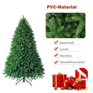 150/180/225 cm kunstkerstboom, dennenboom met metalen standaard, kerstboom pvc-naalden, kunstboom, kerstinklapsysteem, ideaal voor thuis, kantoor en winkels (150 cm)