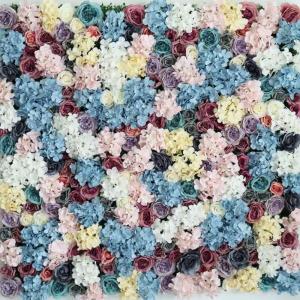 Blumen-Wandpaneel-Set, Künstlicher Wandblumen-Hintergrund, 61 X 40,6 cm, 3D-Seiden-Hortensien-Rosen-Blumenpaneel Für Fotohintergrund, Zuhause, Party, Hochzeit, Hintergrund(8PCS)