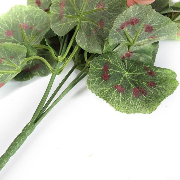 Gefälschte Geranien Blumen Kunstpflanze Blume Geranie Busch Blumen Künstliche Flora Pflanze Home Dekorative Accessoires Künstliche Pflanzen (Weiß)