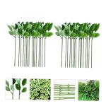 120 STK Rosenstiel Blumen Machen simulierte Blumenstiele Kunstblätter künstliche blüten Artificial künstliche Rosen bastelt Blumendraht Material für künstliche Blumen Draht.