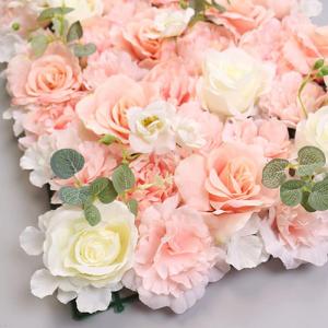 Kunstbloemen wanddecoratie 60 x 40 cm, voor thuis, feest, bruiloft, decoratie, (kleur: 20 stuks)