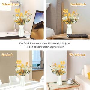 Groot boeket als echt met stelen zijden bloemen, appelbladeren, chrysant bloemstukken, kernstuk, bruiloft, boeket voor doe-het-zelf thuis, bruiloft, feest, festival, decoratie