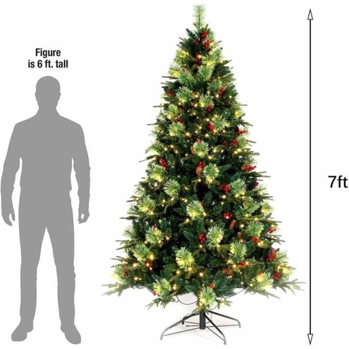 Künstlicher Weihnachtsbaum mit Metallständer, künstlicher Weihnachtsbaum für Zuhause, Büro, Innen- und Außenbereich, einfache Montage, 1,8 m