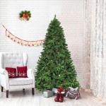 Kunstkerstboom met led-lichtkettingen, kerstboom met verlichting, 210/225/240 cm, groen