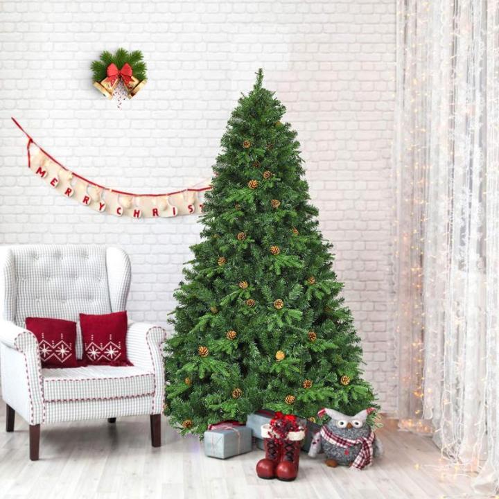 Kunstkerstboom met led-lichtkettingen, kerstboom met verlichting, 210/225/240 cm, groen