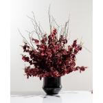 Kunstblumen Künstliches Blumenarrangement im chinesischen Stil – handgefertigte Blumenkunst aus Keramik und Silikon, lebensechte Topfpflanze für Zuhause für jeden Anlass