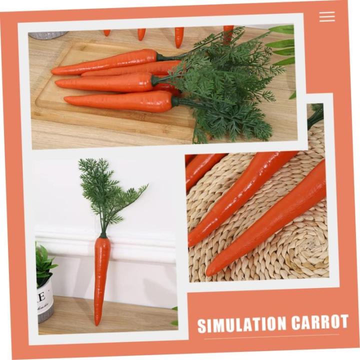 2st Foto-Requisiten Zu Ostern Simulation Karotten Tu So, Als Würdest Du Gemüse Spielen Künstliche Karotten Realistisch Künstliches Falsche Karotten Rettich Plastik Gefälscht