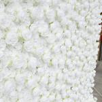 Weißer Rosen-Blumen-Wand-Hintergrund, Künstlicher Wand-Blumen-Hintergrund 3D-Seiden-Hortensie-Rosen-Blumen-Panel Für Foto-Hintergrund-Home-Party-Hochzeits-Hintergrund-Dekoration