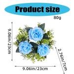 5 x Hochzeits-Blumenringe, Kerzenhalter, künstliche Rosenblumen, Kränze für Tafelaufsätze, Tisch-Party-Dekorationen