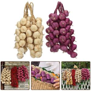 Realistisches Design, Halloween-Knoblauch-Dekoration, leichtes und stabiles Material (lila Knoblauch)
