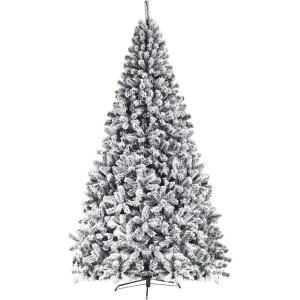 Kunstkerstboom dennenboom kerstboom wit met sneeuw 180 cm t 1010 PE-PVC punten vlamvertragend