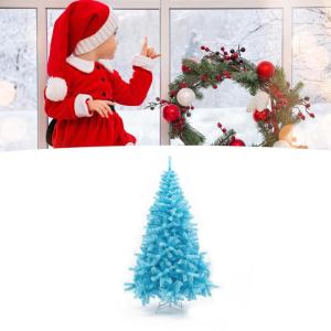 Künstlicher Weihnachtsbaum, kleiner PVC-Weihnachtsbaum, künstlicher künstlicher Weihnachtsbaum, Weihnachtsdekoration, Himmelblau (1.5m (1.6M-N380T))