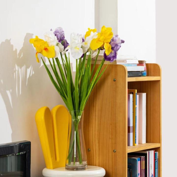 Iris 6 Pack 23,6 inch Real Touch Fake Flowers, voor bruiloft, huis, feestdecoratie (paars)