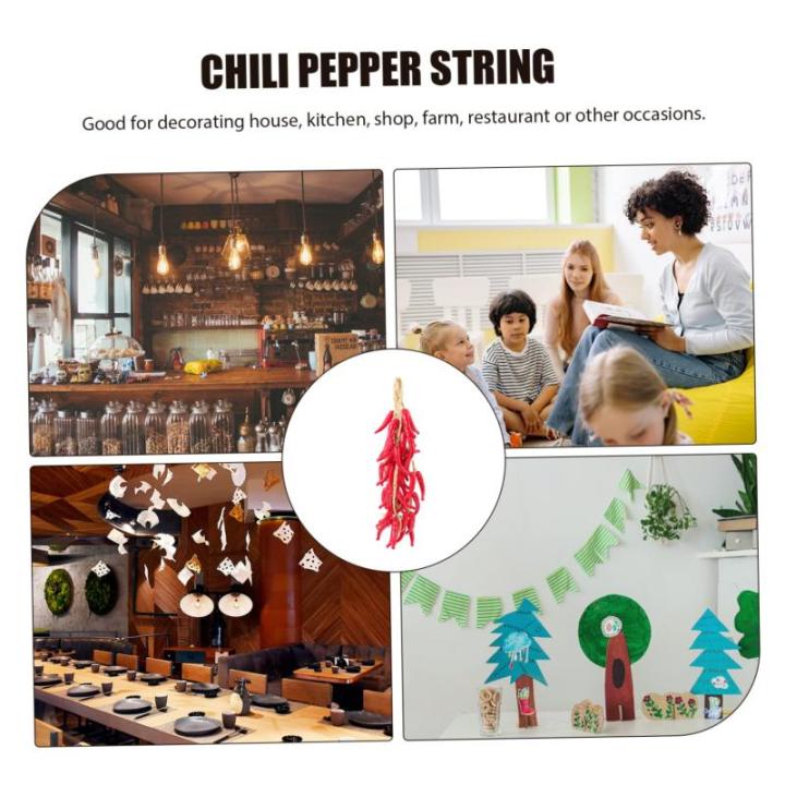 3 Sätze Simulierte Hängende Knoblauchspieße Künstliches para Foto-Requisiten Modelle Bauernpfefferdekor Simulation Chili-dekor Hängende Lebensechte Paprika Schaum Rot 5 Stück