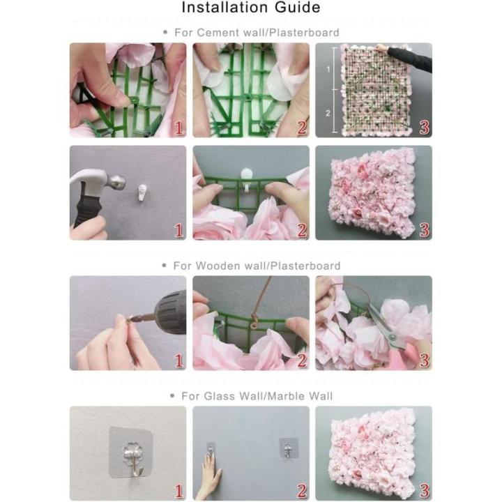 Künstliche Blumenwand, Künstliche Blumenwand Aus Seidenrose, Verwendet Für Hochzeiten, Rayon-Blumenwand, Verwendet Für Partys, Kirchenwände, Bühnenhintergrund(I,3m*3m)