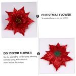 7st Künstliche Blumen Weihnachtsdekoration Gefälschte Weihnachtsblumen Weihnachtskranz Blumen Christbaumschmuck Künstliche Weihnachtsblumen-Picks Gefälschte Blumen Strauß Spor