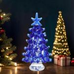 Glazen kerstversiering, tafelkerstboom, miniatuur kerstfiguur, verzamelaarskunst, glazen beeldje, tafelkerstboom, poppenhuis, miniatuur winterfiguren voor kerstdecoratie