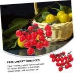 2 Stück Simulierte Kirschtomaten Dekorative Früchte Künstliche Früchte Künstliche Kirschtomaten Simulierte Tomaten Lebensechte Tomaten Girlande Künstliche Früchte Dekore