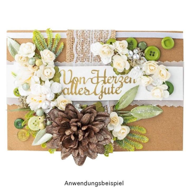 Decoratieve bloemen, , bloemen, ca. diameter 7 cm (dahlia - kleurrijk - 10 stuks)