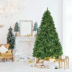 Kunstkerstboom met led-lichtkettingen, kerstboom met verlichting, 210/225/240 cm, groen