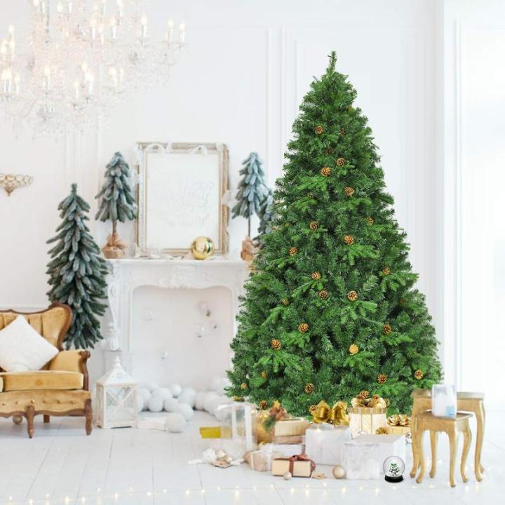 Kunstkerstboom met led-lichtkettingen, kerstboom met verlichting, 210/225/240 cm, groen