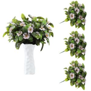 Kunstblumen Deko 30 Stück Künstliche Plastikblumen mit Einzelner Stiel Künstliche für Zuhause Party Hochzeit Blumenstrauß Pflanzgefäß Dekoration 1515