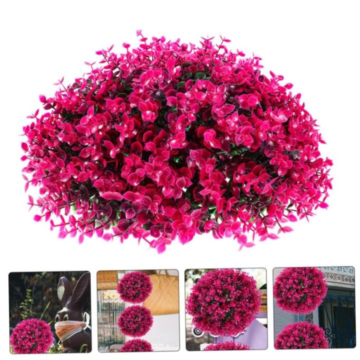 2 Stück Eukalyptus Grasball Künstliche Graspflanze Dekorative Bälle Hängende Grasbälle Dekorative Hängebälle Künstliche Formschnitt Kugel Für Draußen Hängende Anhänger