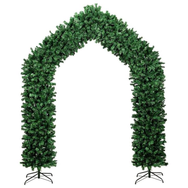 Mobili Weihnachtsbaum mit Bogen Grün 270 cm, Weihnachtsdekoration, Weihnachtsbaum, künstlicher Weihnachtsbaum, dünner Ständer
