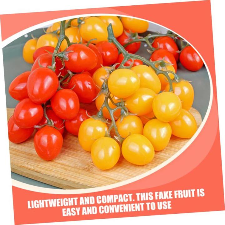 3st Simulierte Kleine Tomaten Kunstfruchtdekor Realistisch Obstverzierung Für Zu Hause Fotografie-Requisiten Lebensechte Gefälschte Kirschtomaten Heimdekoration Schaum