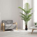 , grote kunstplant, 140 cm, kunstpalm, echt uitziende kunstboom, grote areca palm voor balon, slaapkamer, kantoor, tuin, bruiloft, feest, decoratie (2 stuks)