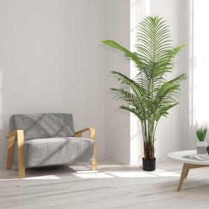, grote kunstplant, 140 cm, kunstpalm, echt uitziende kunstboom, grote areca palm voor balon, slaapkamer, kantoor, tuin, bruiloft, feest, decoratie (2 stuks)
