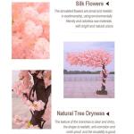 Kunstmatige Kersenbloesem Bomen Kunstmatige kersenbloesem bloemen boom, zijde nep kersenbloesem boom, faux mager perzik bloemen boom voor slaapkamer kantoor bruiloft huis decoratie