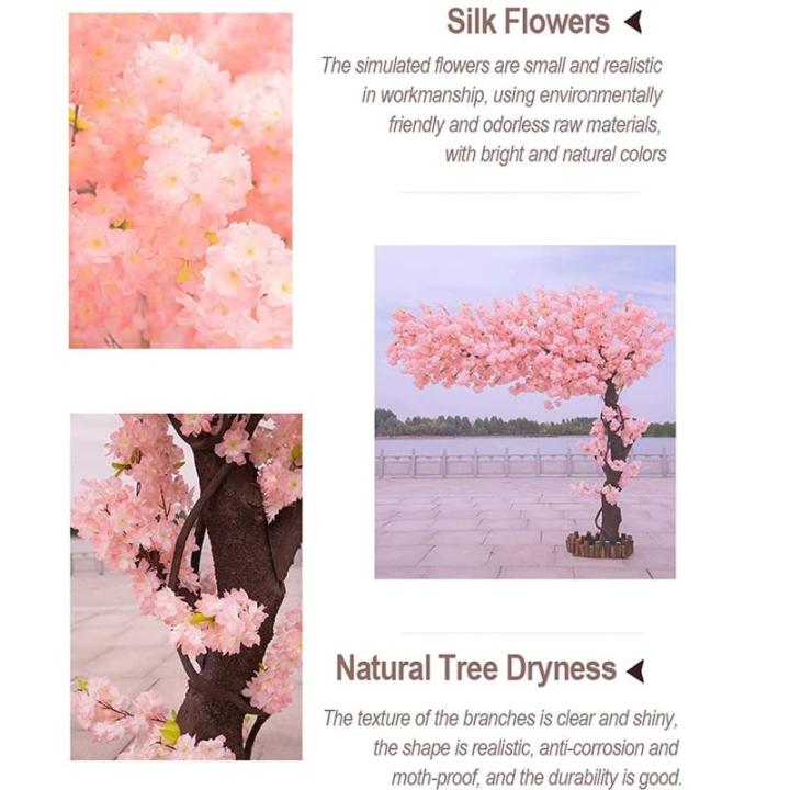 Kunstmatige Kersenbloesem Bomen Kunstmatige kersenbloesem bloemen boom, zijde nep kersenbloesem boom, faux mager perzik bloemen boom voor slaapkamer kantoor bruiloft huis decoratie