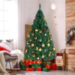 Kunstkerstboom, 183 cm, met 598 takken, opvouwbare metalen standaard, kerstboom, kunstboom voor kerstdecoratie, groen