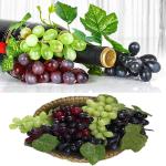 8 Stuks Plastic Druiven Simulatie Druiven Simulatie Kunstmatige Plastic Druiven, Kunstmatige Druiven Met Druivenbladeren, Voor Wijndecoratie, Kunstmatige Fruitsteunen