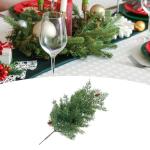 Künstlicher Pflanzenzweig, Weihnachtsstiel-Dekoration, praktische, praktische grüne Weihnachtsdekoration für den Schreibtisch zu Hause, Höhe 47cm