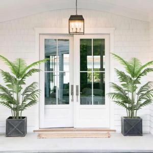 Kunstpflanze Palmen 120cm Künstliche Areca Palme Mit 12 Blätter Außenbereich Kunstpflanzen Groß Plastikpalme Dekopflanzen Mit Topf Topf Innen Deko Für Balkon Wohnzimmer Schlaf