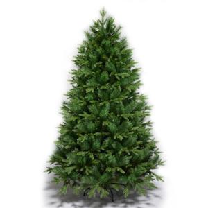 Unbeleuchtete, aufklappbare Premium-Weihnachtsbäume aus Fichte, Metallständer, aufklappbare Zweige, einfache Montage for Zuhause, Büro, Party(9FT)