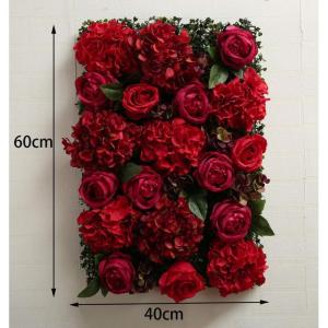 Blumen-Wandpaneel, Rote Rose – 4 Stück, 60 X 40 cm, Künstliche Blumen, Wanddekoration, Paneele Für Innenwanddekoration, Floraler Hintergrund Für Foto, Hochzeit, Party-Dekorat