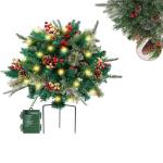 Holiday Planters, Pre Lit Planter Bushes, Holiday Planter Filler, Prelit Planter Bushes Christmas, Pre Lit Christmas Planter Filler, Prelit Planter Christmas (1PcsA)