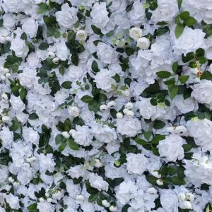 3D-Rosen-Blumen-Wandpaneel, Weiße Stoffbasis, Gefälschte Seide, Hochzeit, Party, Fotostudio, Blumen-Wandhintergrund Für Innen- Und Außendekoration(3M*3M)