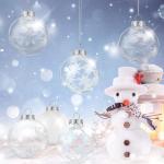 , wit, 24 stuks, kerstboomversiering, kerstdecoratie voor Kerstmis, feest