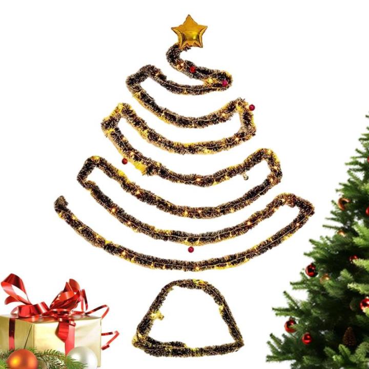 Weihnachtsbaum zum Aufhängen, Weihnachtsbaum zum Aufhängen, Hängender beleuchteter Weihnachtsbaum, Weihnachtsdekoration, Partys, dekoratives Zubehör, platzsparender Baumschmuck