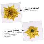 21 STK Künstliche Blumen Weihnachtsglitter Rosengirlande Künstliche Weihnachtsblumen Krippendekor Glitzernde Weihnachtssternblume Gold Weihnachtsglitzerblume Weihnachtsbaum Sport